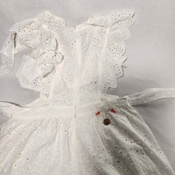 THE IMPECCABLE PIG Cut it Out Romantic White Eyelet Mini Dress Size L LIKE NEW! - Picture 16 of 16